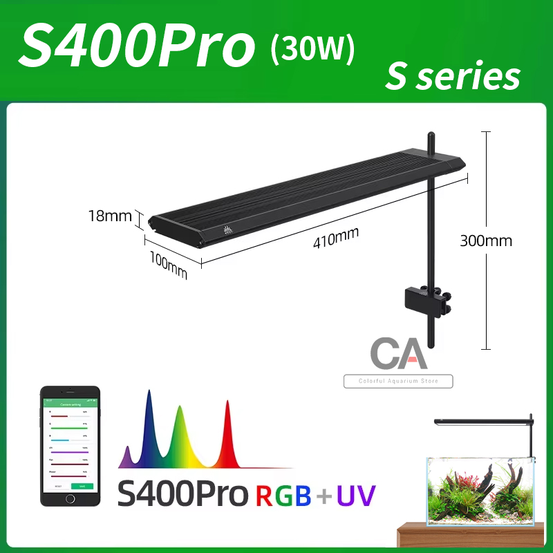 Live Plant Aquarium - WEEK AQUA S Serie RGB+UV Vollspektrum