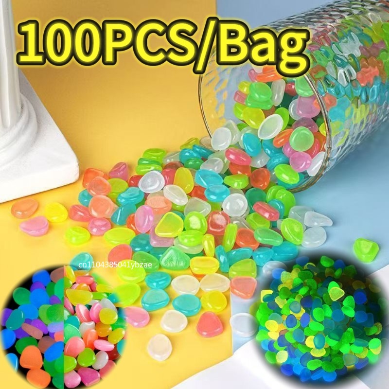 Plant Aquarium Pot - 100–800 Stück im Dunkeln leuchtende Kieselsteine,