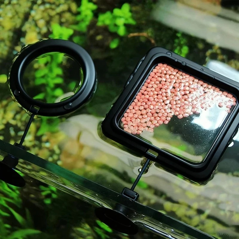 Aquarium Fertilizer - 1/3 Stück Aquarium Fischfütterungsring, Schwimmende Herzförmige