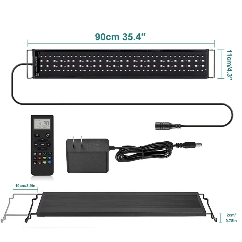 Live Plant Aquarium - SIROKA 90cm Fernbedienbare Smart LED-Aquariumbeleuchtung Vollspektrum-Beleuchtung