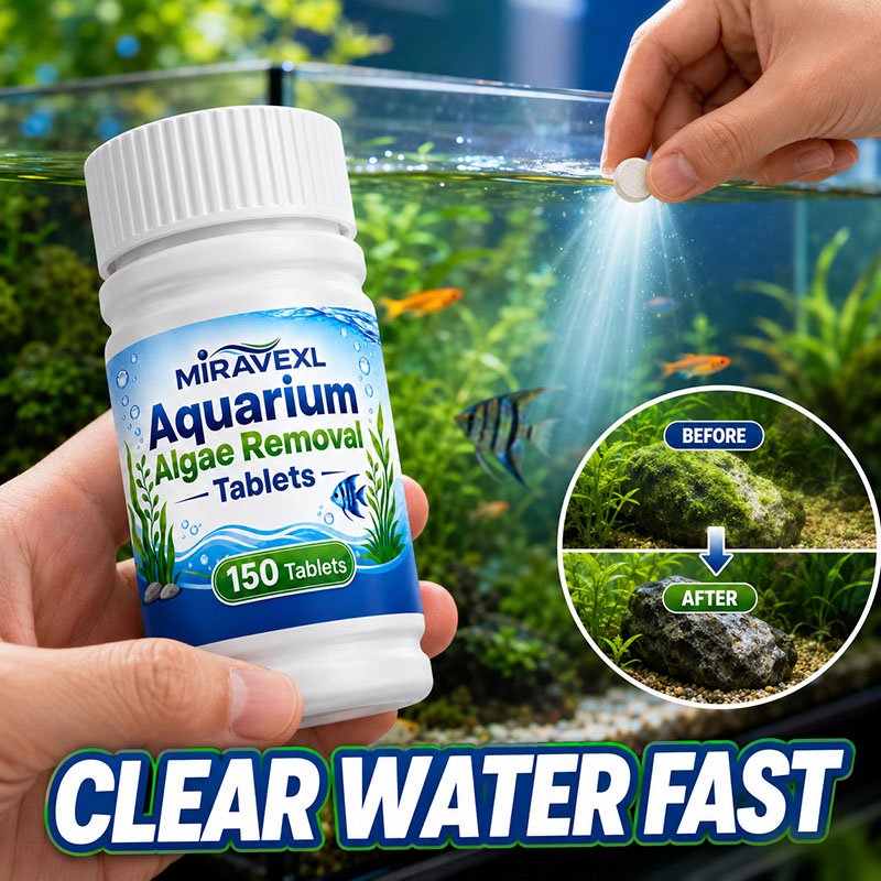 Aquarium Liquid Carbon - MIRAVEXL 150 Aquarium-Algenentfernungstabletten, Sicherer Algenkiller-Reiniger, Schnelle
